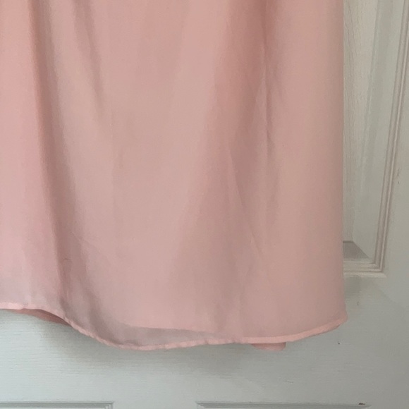 Naked Zebra pink peach chiffon like one shoulder mini dress. Fully lined sz S - Picture 3 of 11